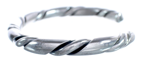 Native American Navajo Twisted Sterling Silver Cuff Bracelet JX123219